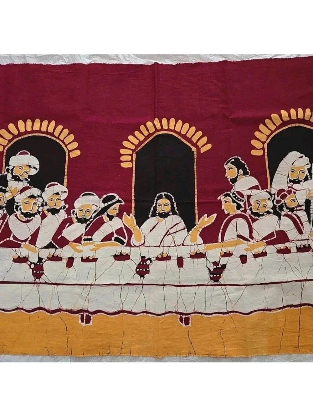 The Last Supper Batik on Textile 48x29
